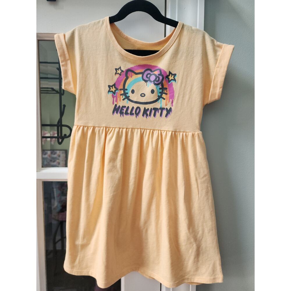 Hello Kitty Dress 6/6X yellow toned